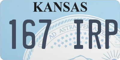 KS license plate 167IRP