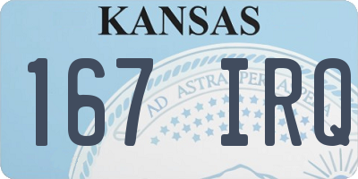 KS license plate 167IRQ