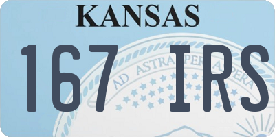 KS license plate 167IRS