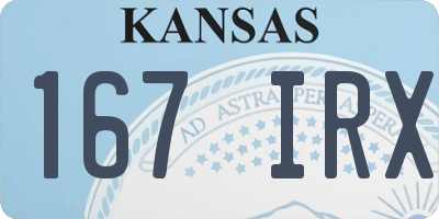 KS license plate 167IRX