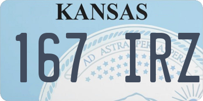 KS license plate 167IRZ