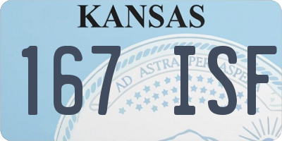 KS license plate 167ISF