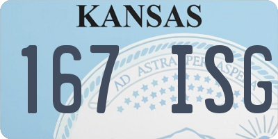 KS license plate 167ISG