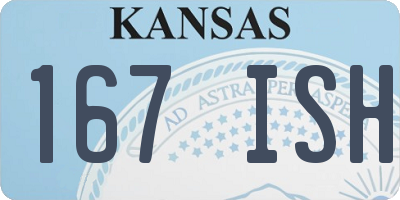 KS license plate 167ISH