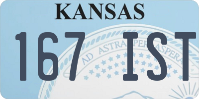 KS license plate 167IST