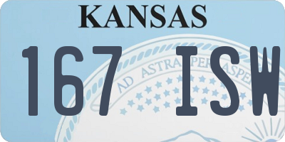 KS license plate 167ISW