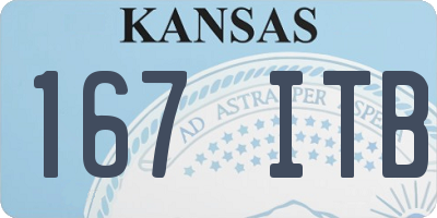 KS license plate 167ITB