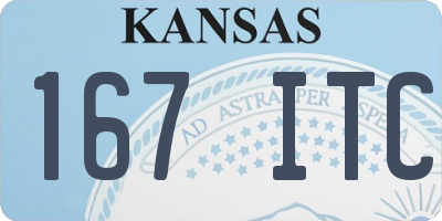 KS license plate 167ITC