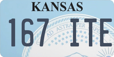 KS license plate 167ITE