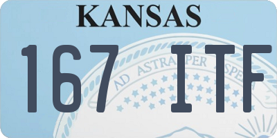 KS license plate 167ITF