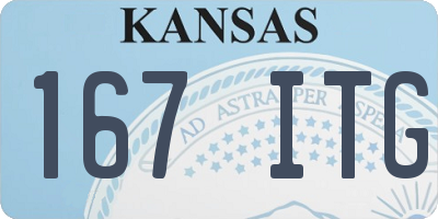 KS license plate 167ITG