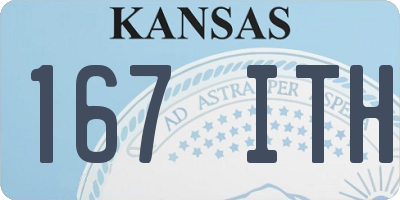 KS license plate 167ITH