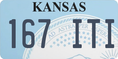 KS license plate 167ITI