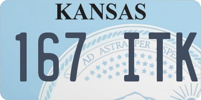 KS license plate 167ITK