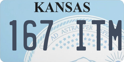 KS license plate 167ITM