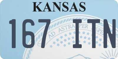 KS license plate 167ITN