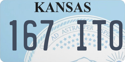 KS license plate 167ITO