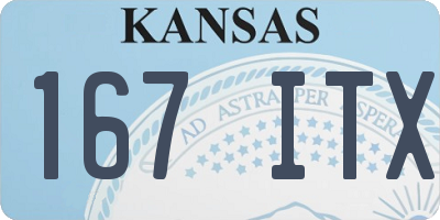 KS license plate 167ITX