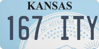 KS license plate 167ITY