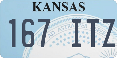 KS license plate 167ITZ