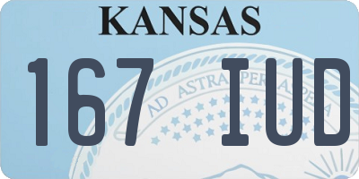 KS license plate 167IUD