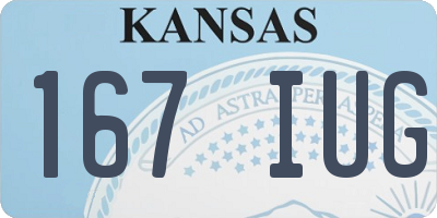 KS license plate 167IUG