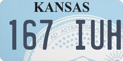 KS license plate 167IUH