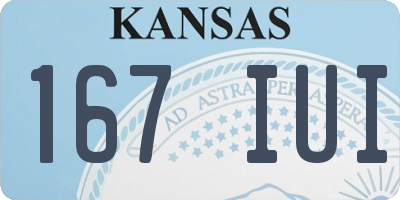 KS license plate 167IUI