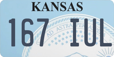 KS license plate 167IUL