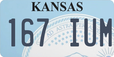 KS license plate 167IUM