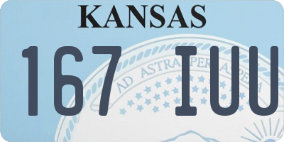 KS license plate 167IUU