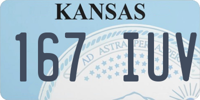 KS license plate 167IUV