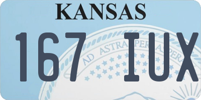 KS license plate 167IUX