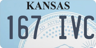 KS license plate 167IVC