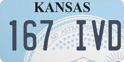 KS license plate 167IVD