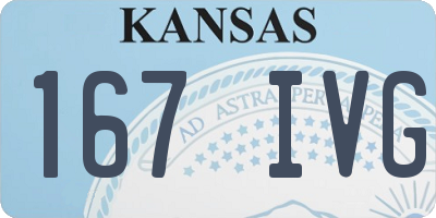KS license plate 167IVG