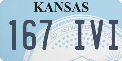 KS license plate 167IVI