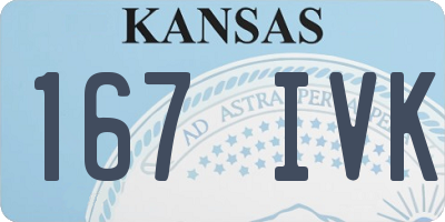 KS license plate 167IVK