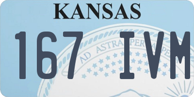 KS license plate 167IVM