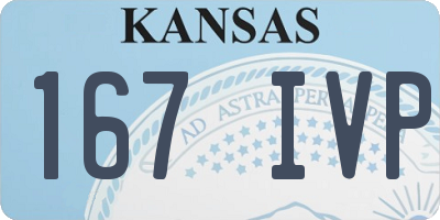 KS license plate 167IVP