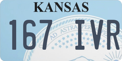 KS license plate 167IVR