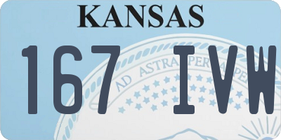 KS license plate 167IVW