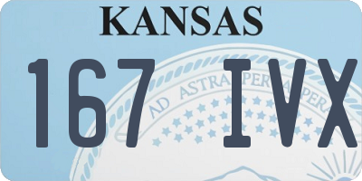KS license plate 167IVX