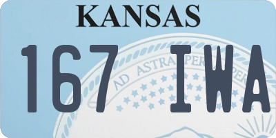 KS license plate 167IWA