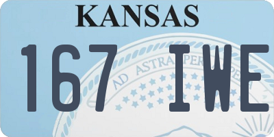 KS license plate 167IWE