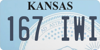 KS license plate 167IWI