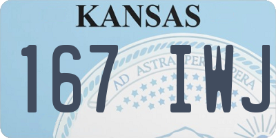 KS license plate 167IWJ
