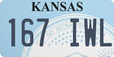KS license plate 167IWL