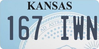 KS license plate 167IWN