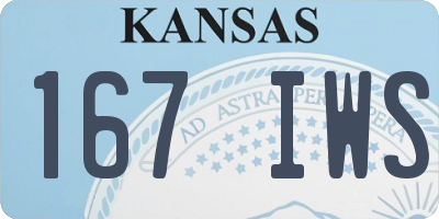 KS license plate 167IWS